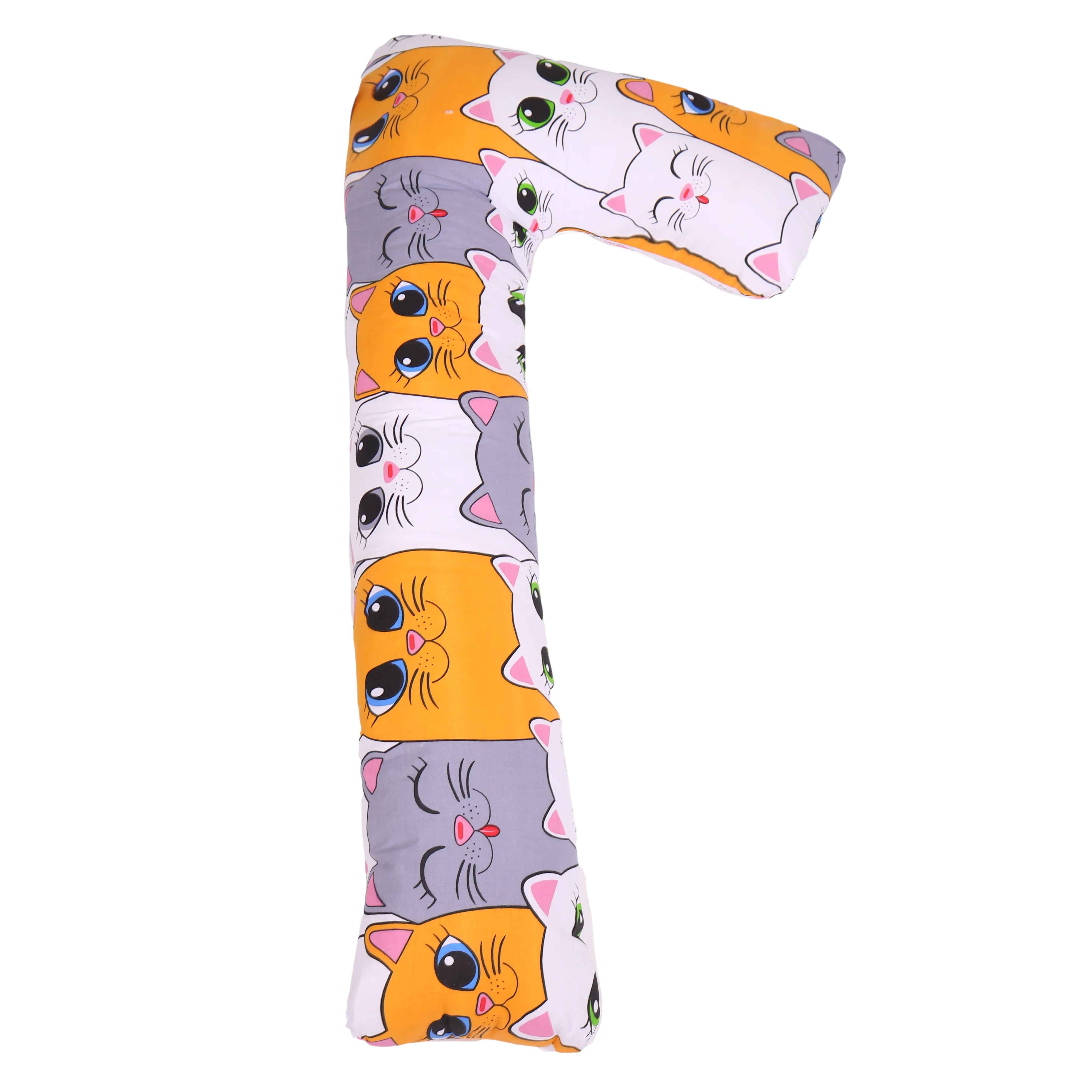 Подушка для майбутніх мам MirSon Г-подібна №5013 Color Line 17-0636 Кіт батон Помаранчевий 140x40x20 см (2200010969641) - Фото 1