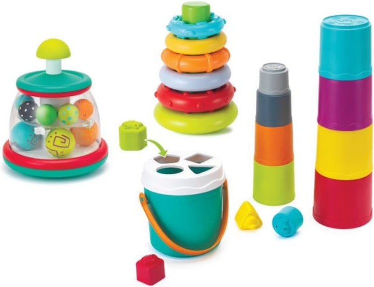 Игровой набор для малыша Infantino 3 в 1 ''Собери, Сортируй, Вращай'' (315193) - Фото 1