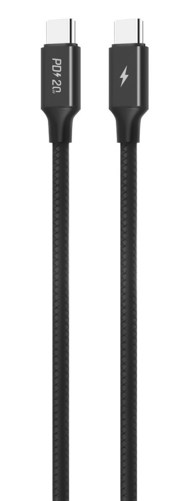 Кабель синхронизации данных Profit QY-84, PD, 20W, 3A  Type-C to Type-C 1m Black (000001709) - Фото 1