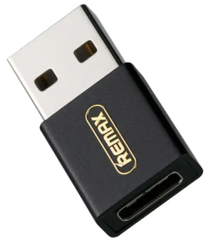 Переходник Remax RA-USB3 Joymove USB Type-C-USB Black (6954851284291) - Фото 1