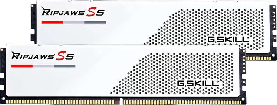 Память DDR G.Skill Ripjaws S5 White DDR5-6000 32GB (2x16GB) (F5-6000J3648D16GX2-RS5W) - Фото 1