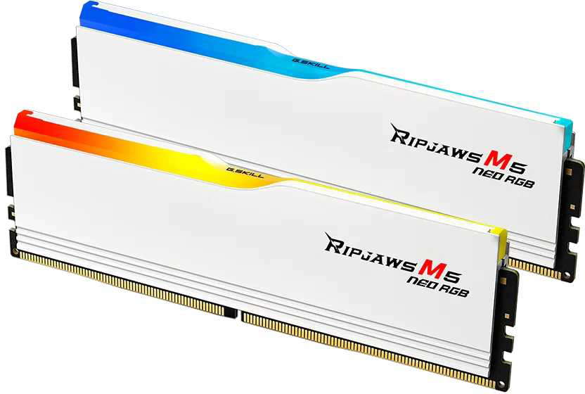 Память DDR G.Skill Ripjaws M5 Neo RGB White DDR5-6000 32GB (2x16GB) (F5-6000J3636F16GX2-RM5NRW) - Фото 1