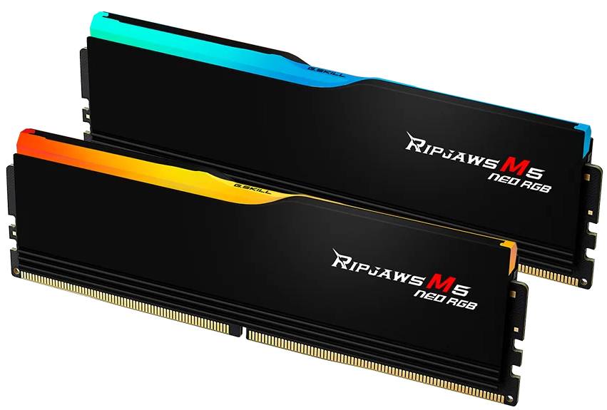 Память DDR G.Skill Ripjaws M5 Neo RGB Black DDR5-6000 32GB (2x16GB) (F5-6000J3038F16GX2-RM5NRK) - Фото 1