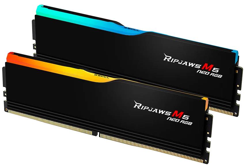 Память DDR G.Skill Ripjaws M5 Neo RGB Black DDR5-6000 96GB (2x48GB) (F5-6000J3036F48GX2-RM5NRK) - Фото 1