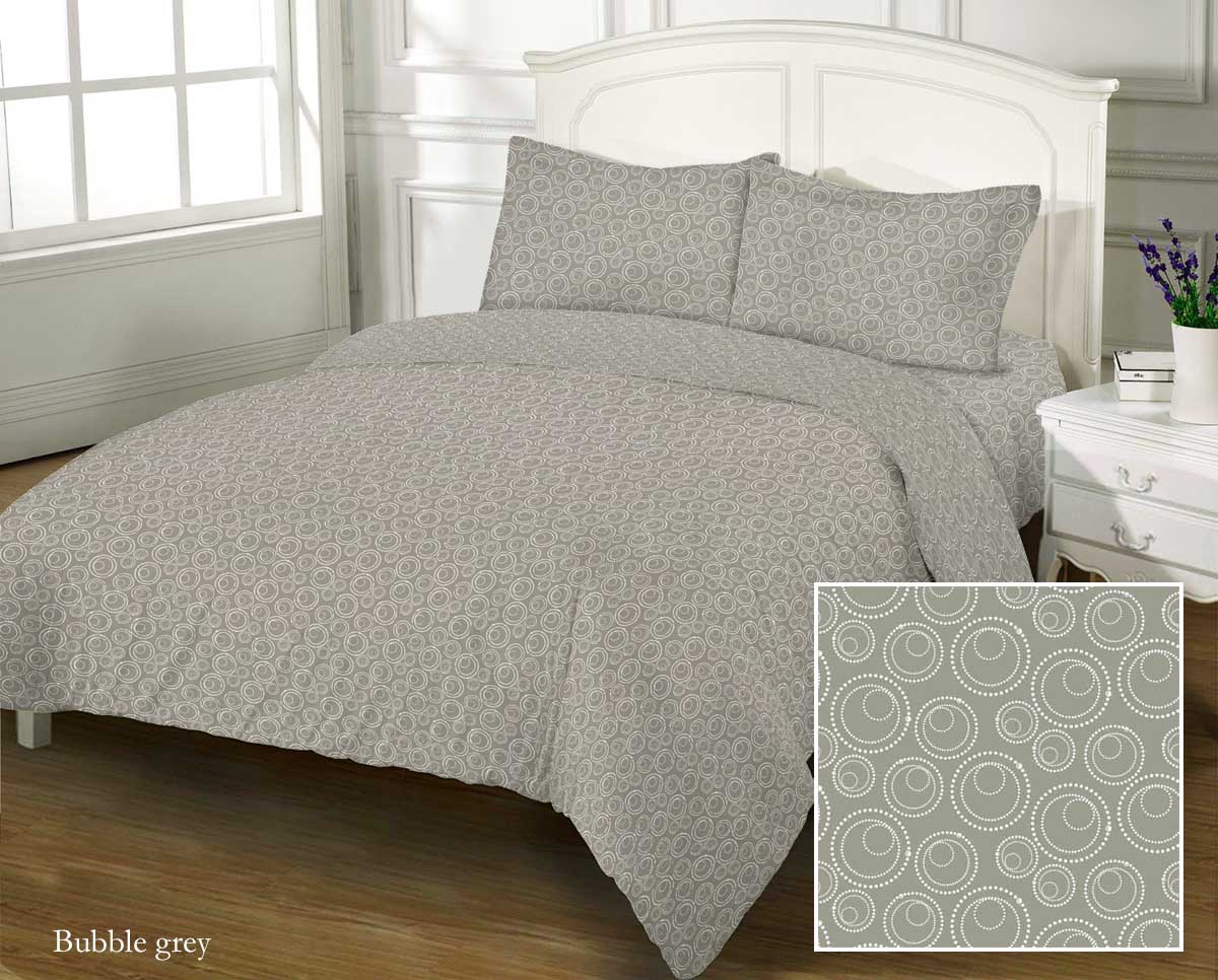 Комплект постельного белья Zastelli BUBBLE GREY бязь 145х210 Серый (16183) - Фото 1