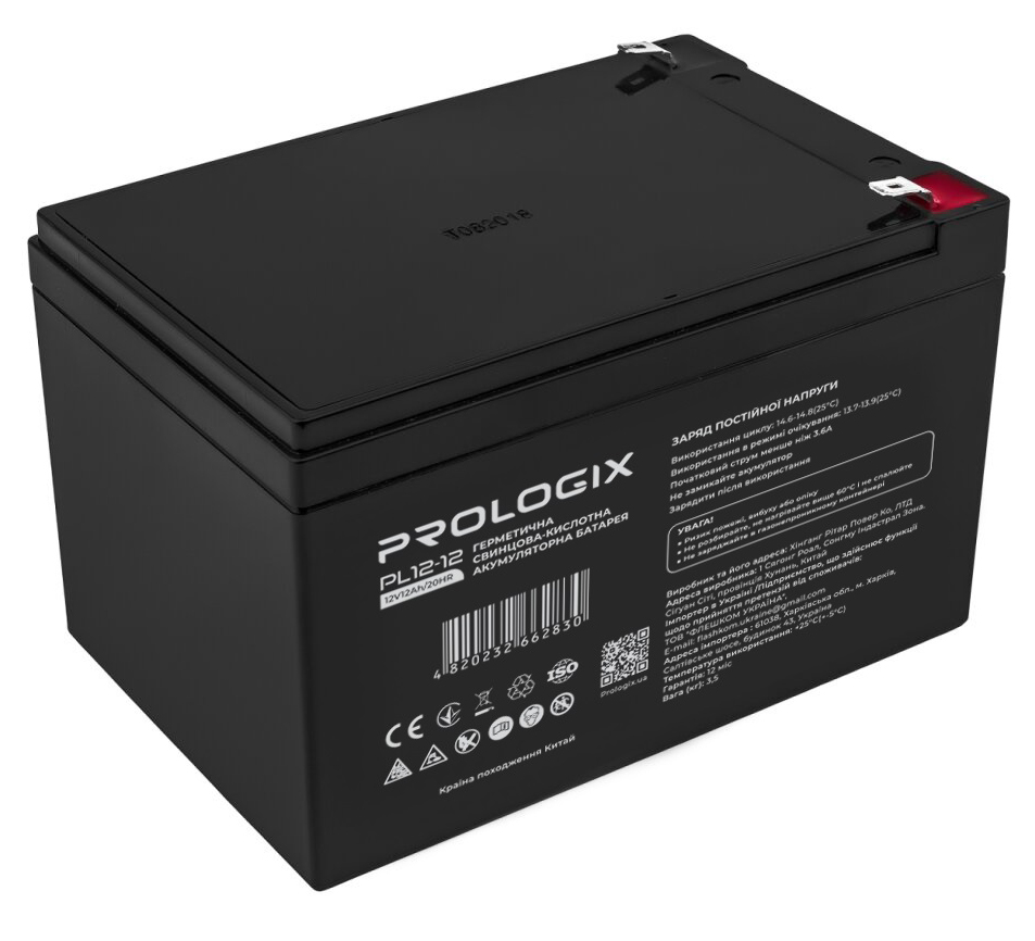 Аккумулятор для ИБП ProLogix 12V 12AH (PL12-12) AGM - Фото 1