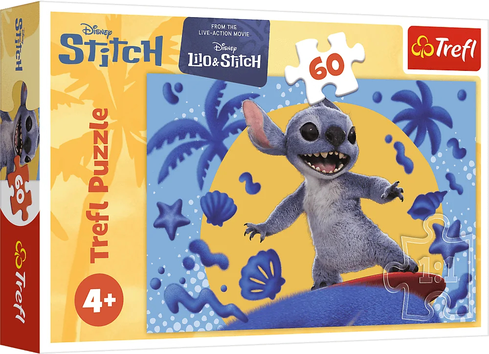 Купити Пазли (3-4 роки) Trefl Disney Stitch The Movie День зі Стічем 60 ел. (5900511174076) - Фото 1 Пазли (3-4 роки) Trefl Disney Stitch The Movie День зі Стічем 60 ел. (5900511174076) - Фото 1