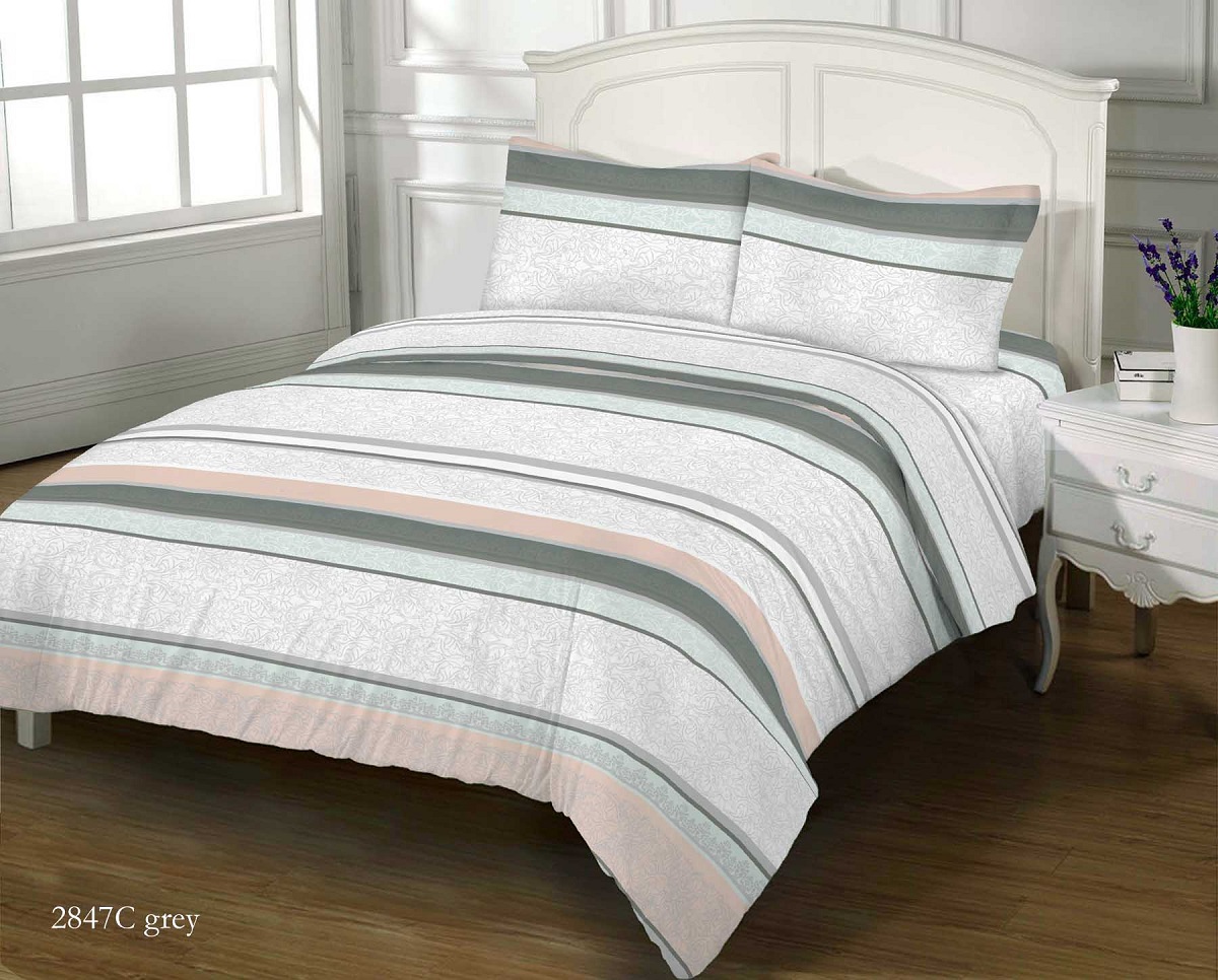 Комплект постельного белья Zastelli 2847 C GREY GOLD USA бязь 145х210 Белый (16306) - Фото 1