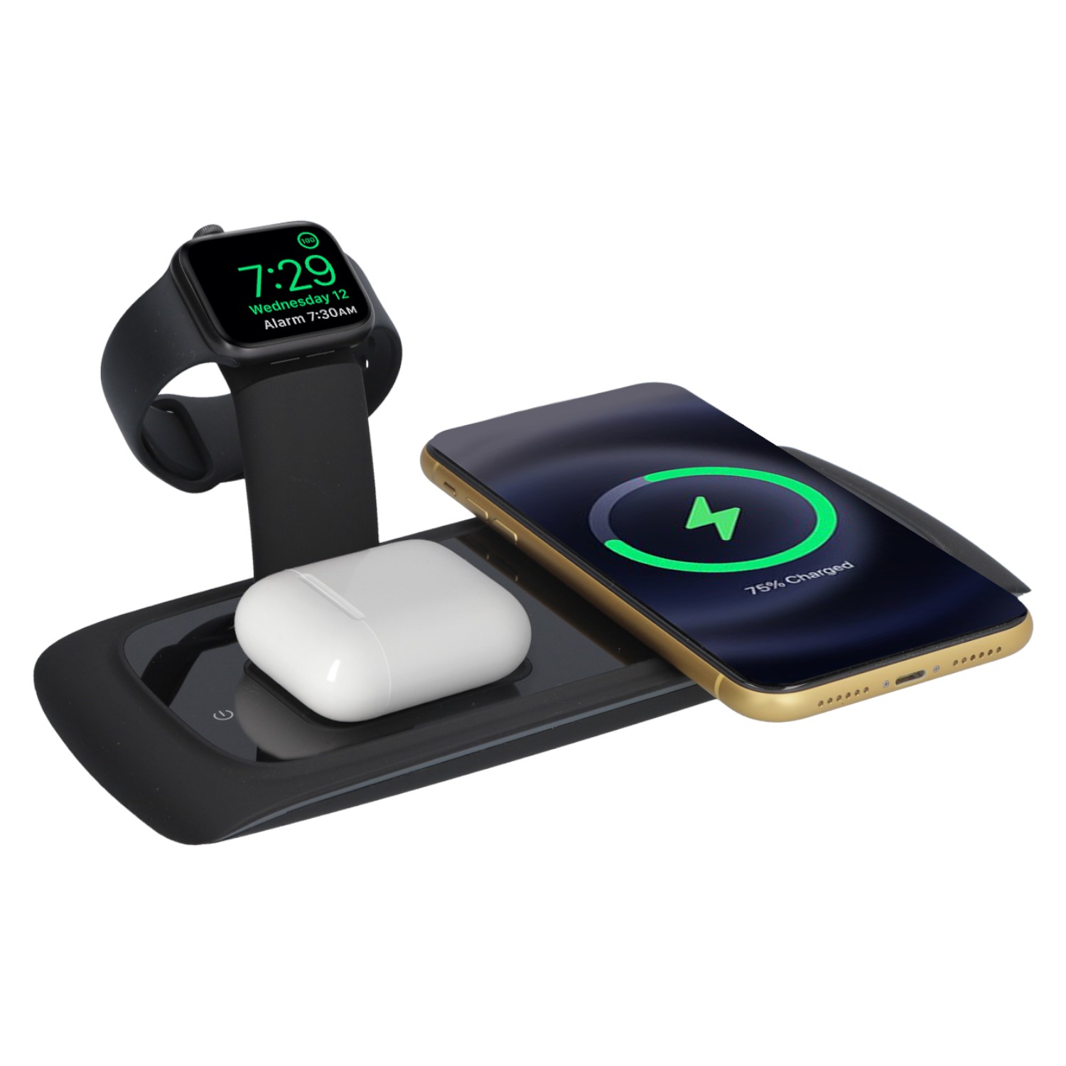 Беспроводное зарядное устройство Ailink Wireless Dock Station N3 3 в 1 (AI-N33bk) - Фото 1