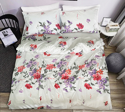 Простынь евро Zastelli бязь 20-1466 Lilac 200х220 (17619) - Фото 1