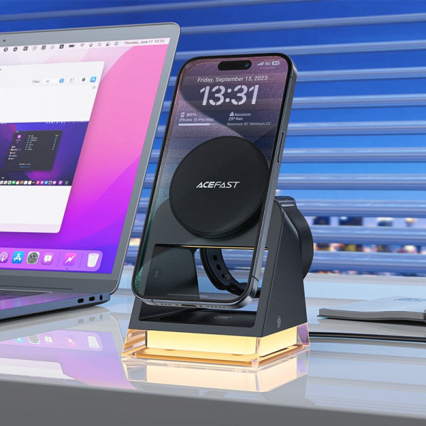 Беспроводное зарядное устройство AceFast Wireless QI 3in1 15W E17 (6974316282815) - Фото 1