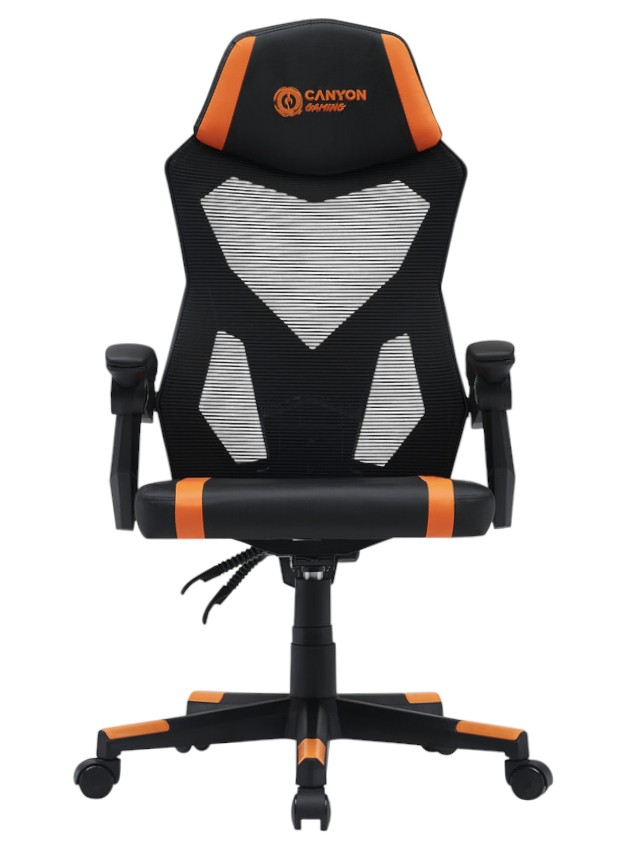 Кресло для геймеров Canyon Flow MCH01 Mesh Black Orange (CNE-MCH01) - Фото 1