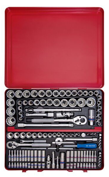Купить Набор инструментов KING TONY 1/2"-3/8"-1/4" 135 шт. в металлическом кейсе (9033CR) - Фото 1 Набор инструментов KING TONY 1/2"-3/8"-1/4" 135 шт. в металлическом кейсе (9033CR) - Фото 1