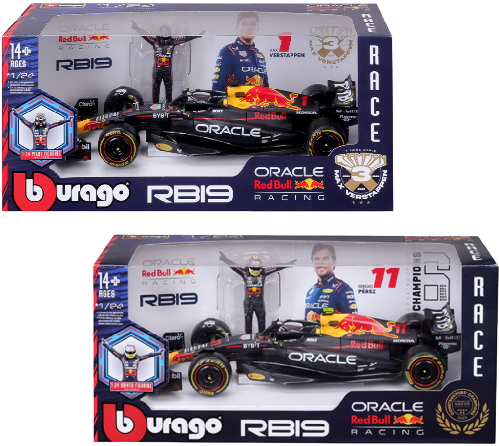 Коллекционный легковой транспорт Bburago RED BULL RACING RB19 в ассортименте (18-28036) - Фото 1