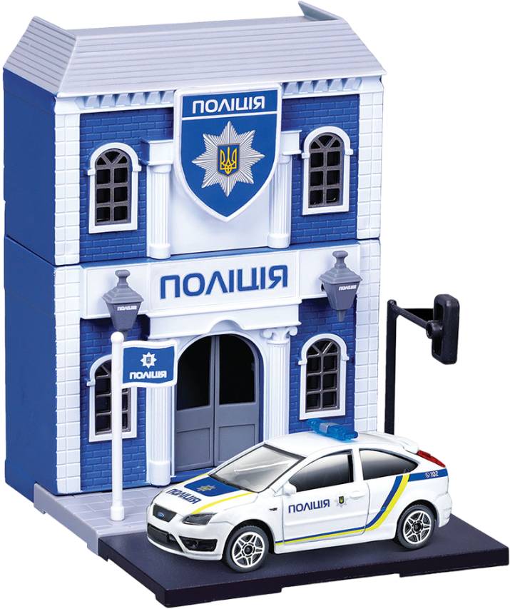 Колекційна машинка 1:43 Bburago City - НАЦІОНАЛЬНА ПОЛІЦІЯ (ділянка) (18-31502U) - Фото 1