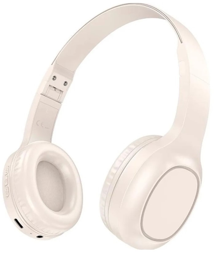 Наушники полноразмерные беспроводные HOCO W46 Charm BT headset Milky White (6942007601702) - Фото 1