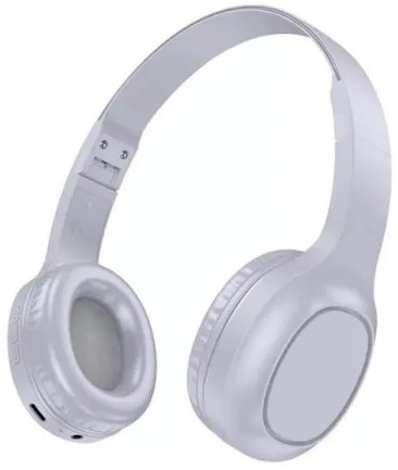 Наушники полноразмерные беспроводные HOCO W46 Charm BT headset Light Blue Gray (6942007601719) - Фото 1