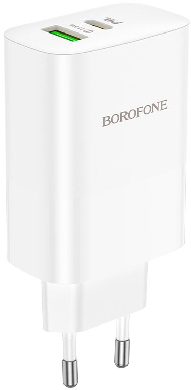 Сетевое зарядное устройство BOROFONE BN10 Sunlight PD65W dual port(1A1C) charger White (6974443388190) - Фото 1