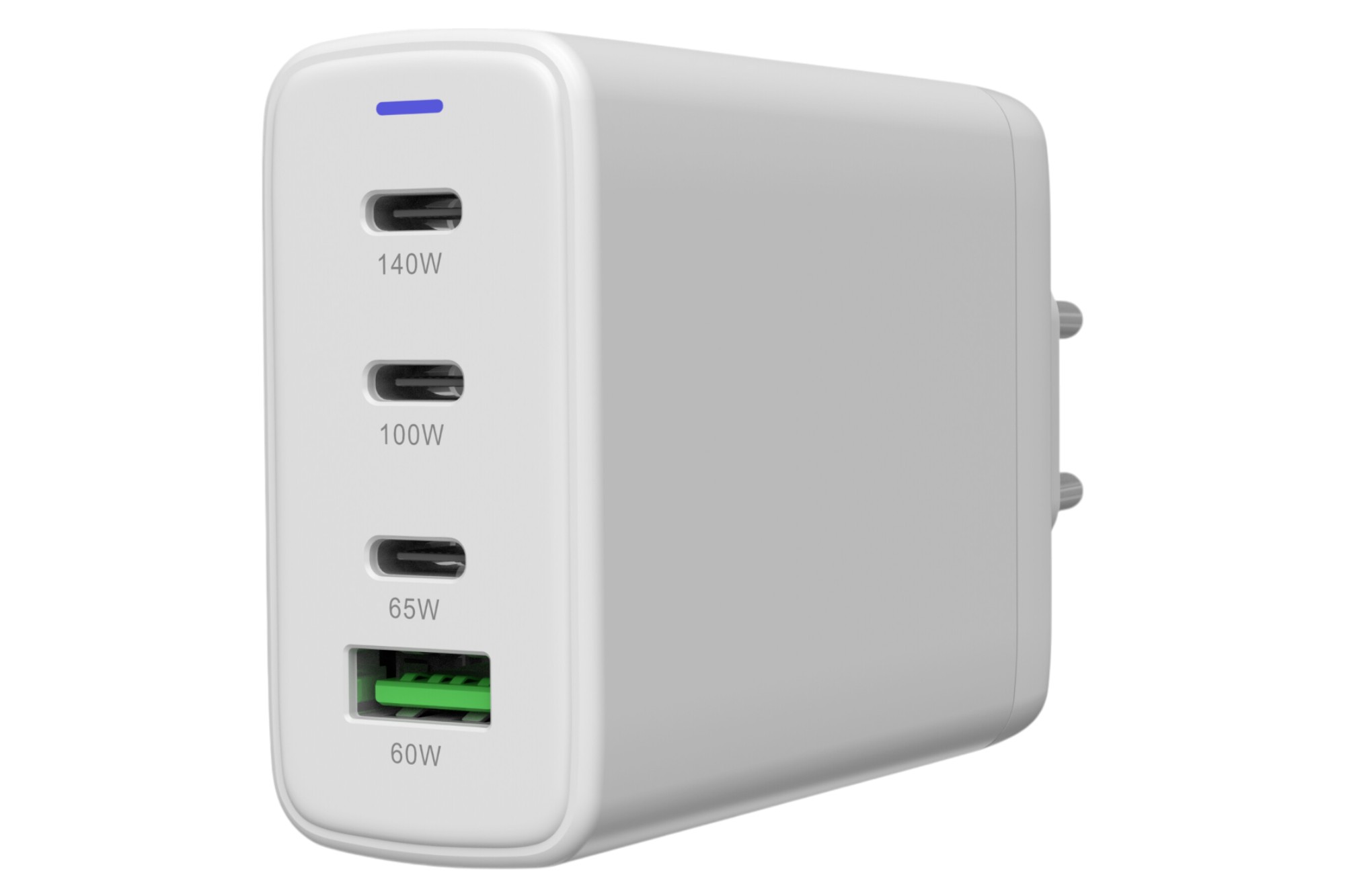 Сетевое зарядное устройство Canyon CU140ACC GaN 150W 3xPD 1xQC EU White (CNS-CUW140ACC) - Фото 1