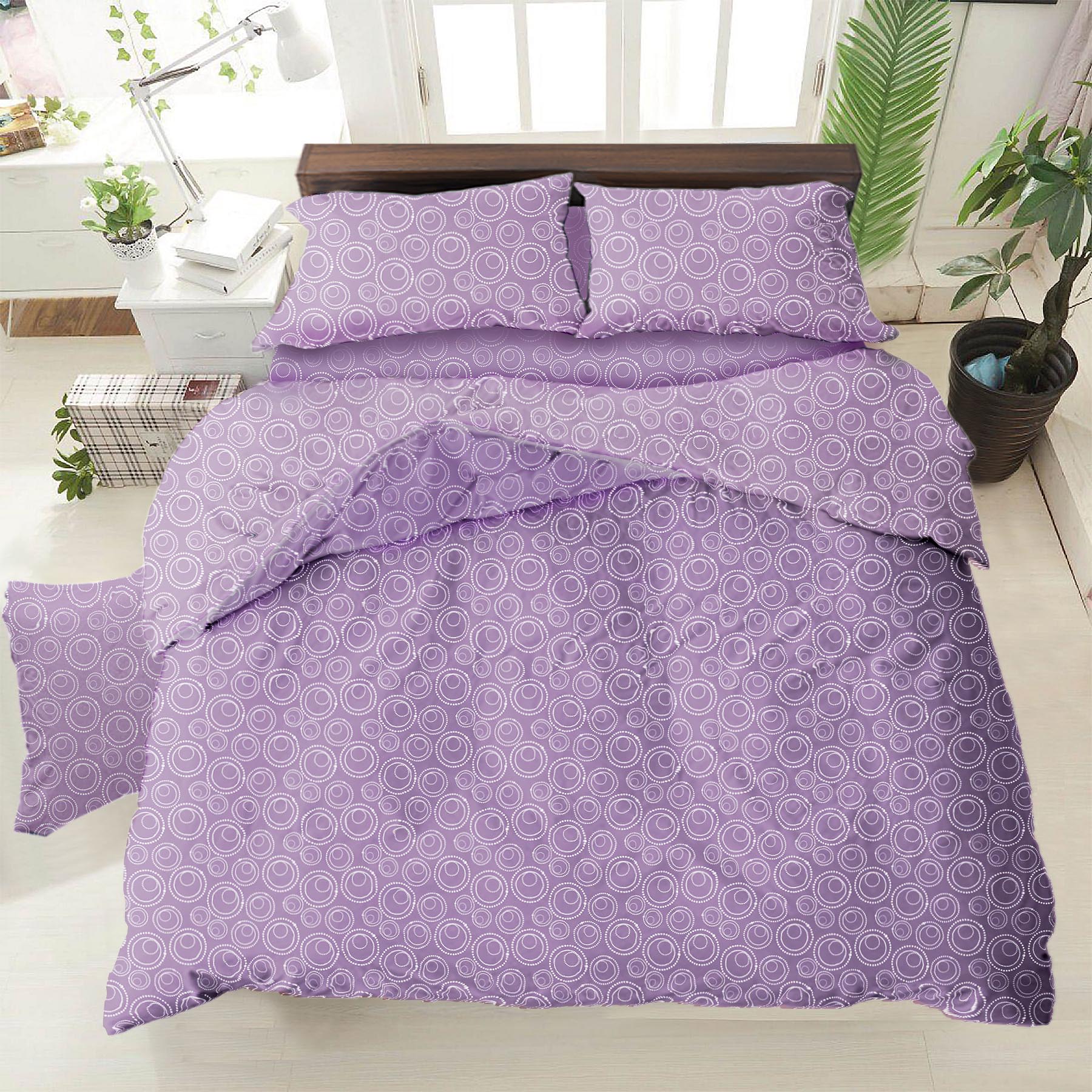 Комплект постельного белья Zastelli BUBBLE Lavander GOLD USA бязь 145х210 Лиловый (17074) - Фото 1