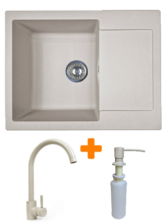 Мойка кухонная+смеситель+дозатор Adamant Minimal Avena (1824296902306) - Фото 1