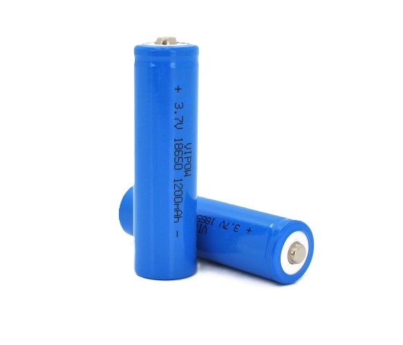 Аккумулятор тип 18650 Vipow 18650 Li-Ion ICR18650 TipTop, 1200mAh, 3.7V, Blue (ICR18650-1200mAhTT) - Фото 1