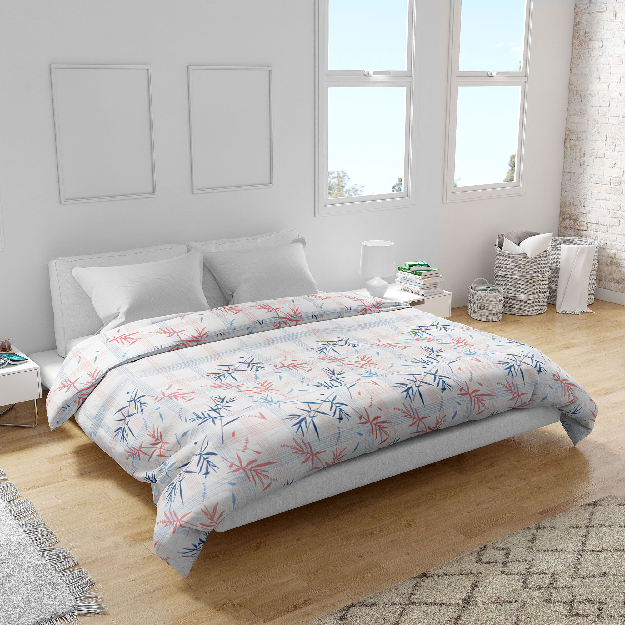 Пододеяльник двуспальный Home Line ранфорс 205х220 бамбук (188328) - Фото 1