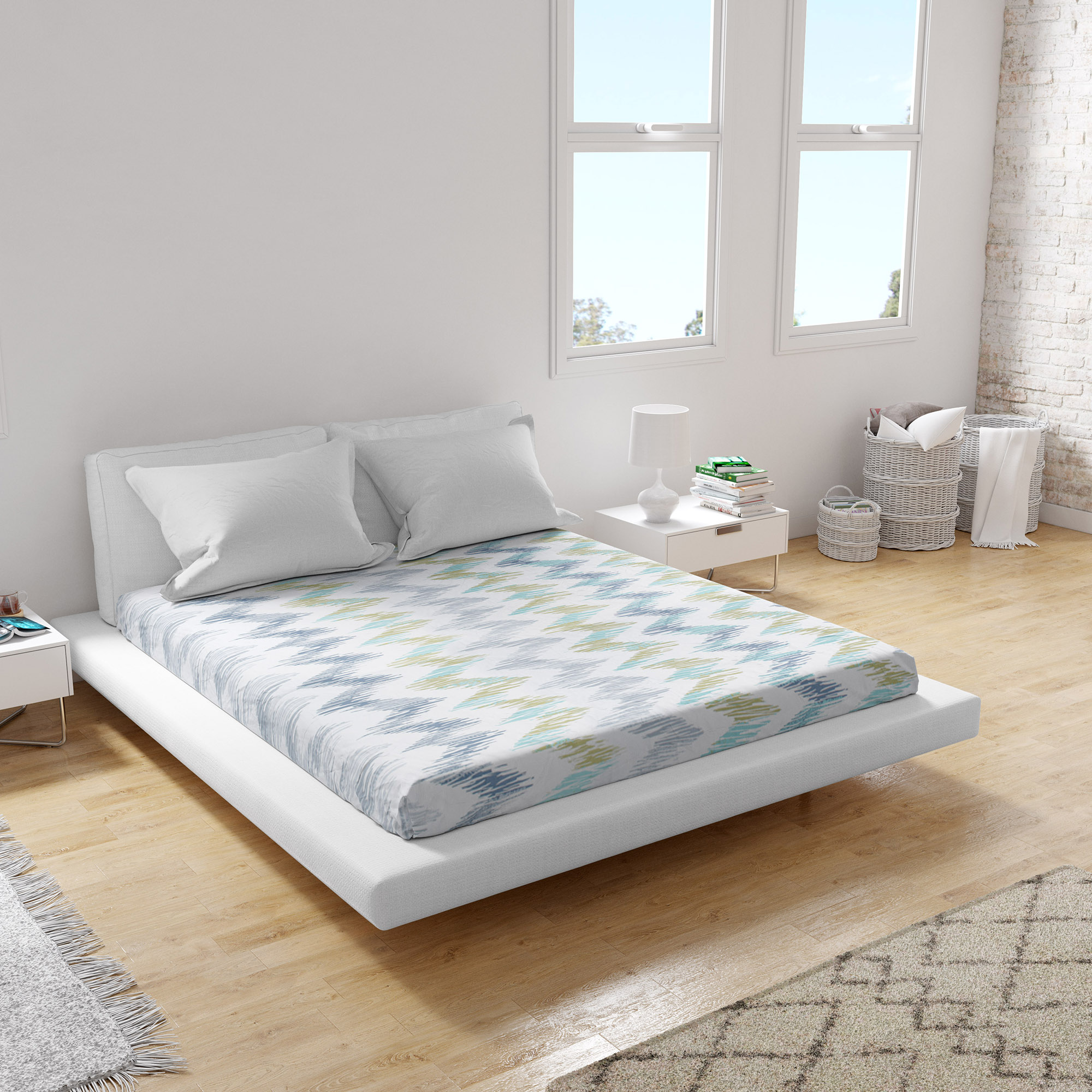 Простынь двуспальная Home Line ранфорс 215х240 эликсир (188345) - Фото 1
