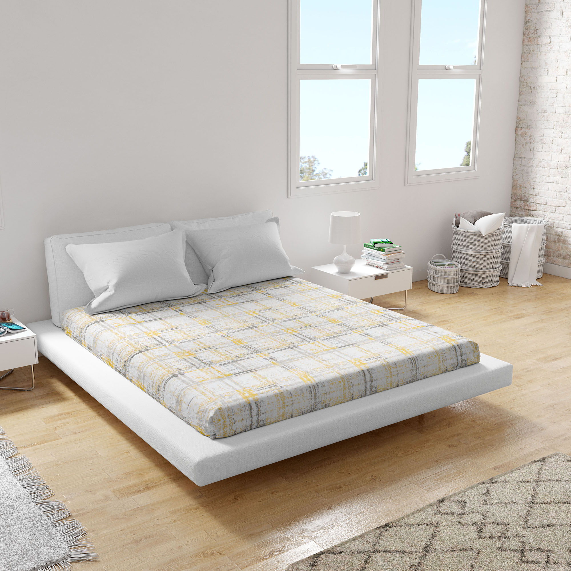 Простынь двуспальная Home Line ранфорс 215х240 оптимист (188347) - Фото 1
