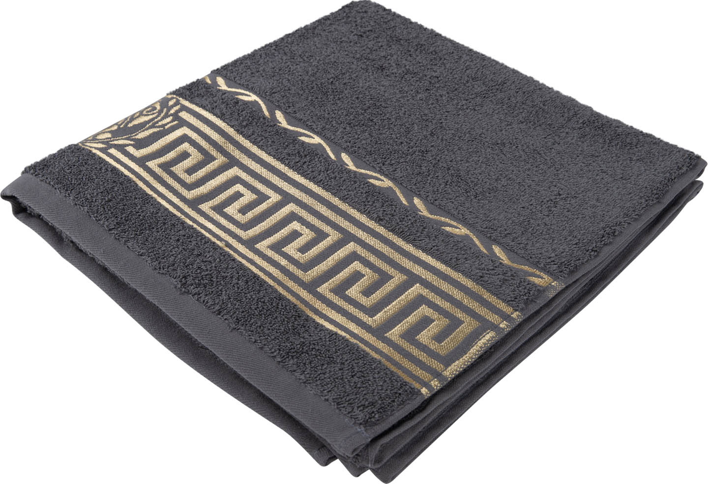 Полотенце банное GM Textile махровый серый Цезарь 70х140 - Фото 1