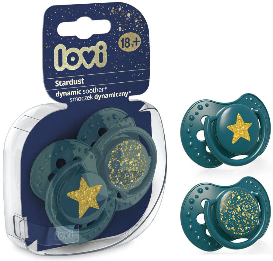 Симметричная пустышка Lovi Stardust 18+ мес 2 шт. зеленая (22/895_green) - Фото 1