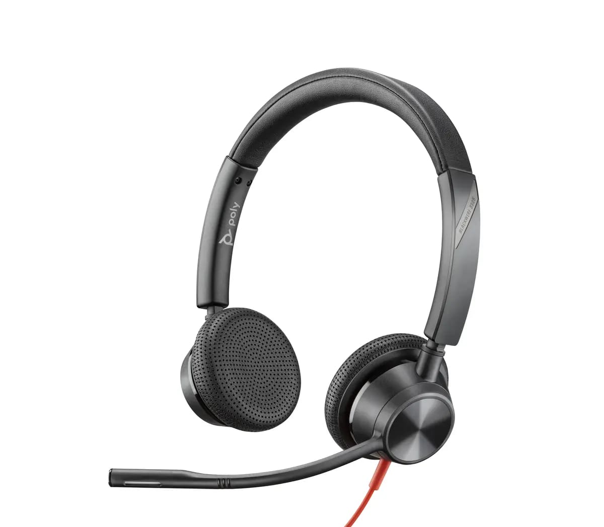 Гарнитура проводная Poly On-ear Blackwire 3325-M Black (8X222AA) - Фото 1