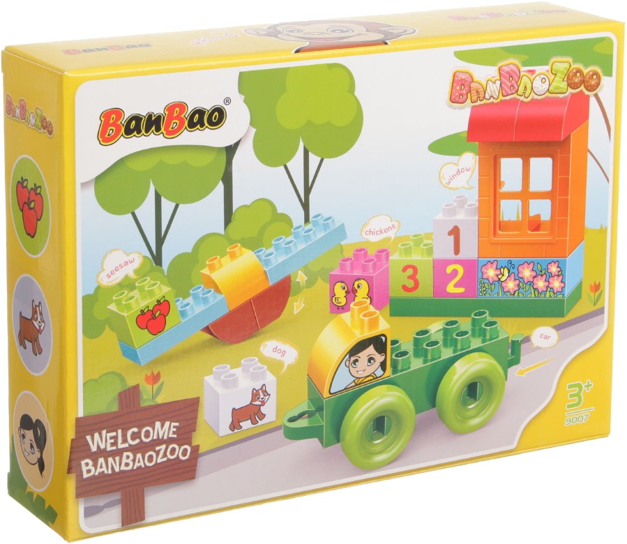 Пластиковый конструктор Banbao "BanBaoZOO" (22 элм.) Мой двор (9007) - Фото 1