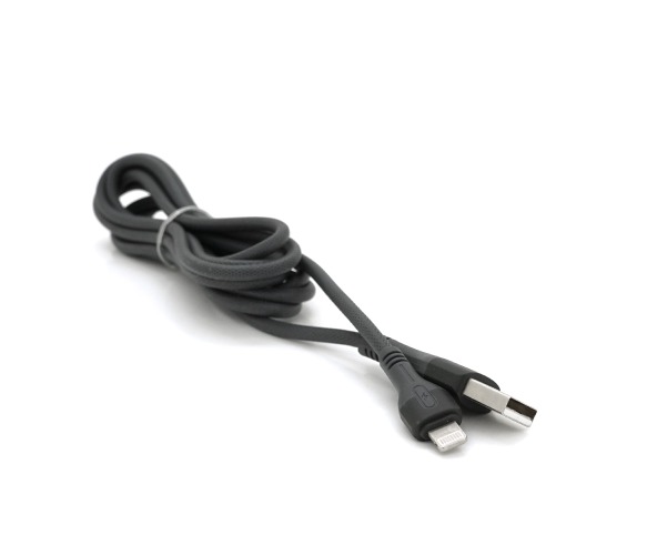 Кабель синхронизации данных EMY MY-742 Lighting 2.4A 1 м Black (YT-EMY/MY-742-L/B) - Фото 1