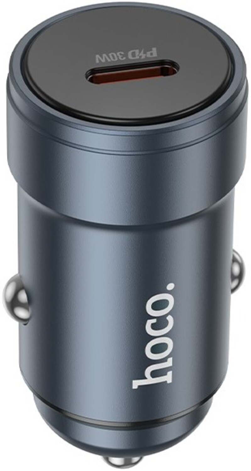 Автомобільний зарядний пристрій HOCO Z57 Glorious single-port PD30W Metal Gray (6942007633048) - Фото 1
