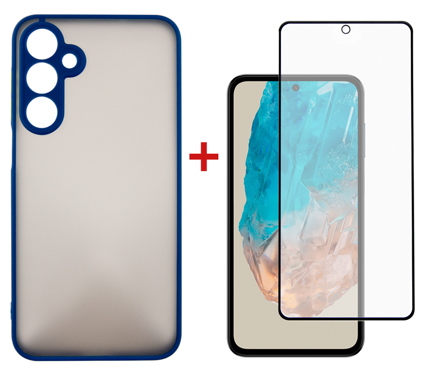 Чехол для смартфона DENGOS Samsung Galaxy M35 5G SM-M356 Blue (DG-KM-108) + защитное стекло - Фото 1