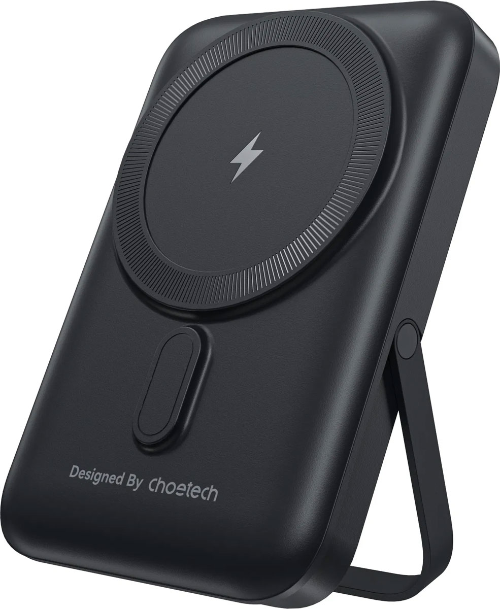 Батарея мобильная Choetech Magnetic Wireless 10000mAh 20W Black (B743-CCBK) - Фото 1