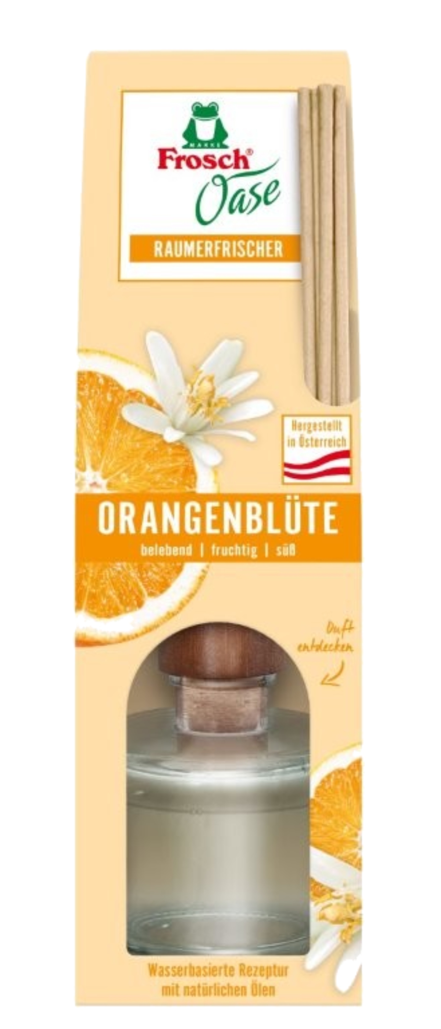 Аромадиффузор Frosch Оазис с натур. маслом Оранжевая роща 90мл - Фото 1