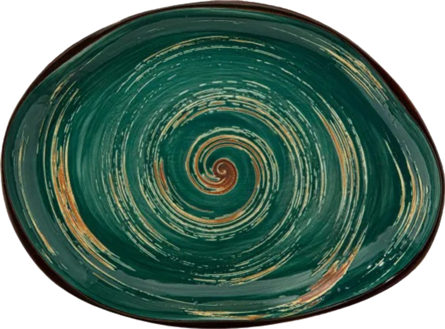 Блюдо Wilmax Spiral Green 33х24.5 см 700 мл (WL-669542 / A) - Фото 1