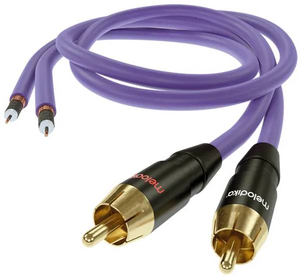 Кабель RCA Melodika 2xRCA - 2xRCA lenght 1.5m (MD2R15) - Фото 1