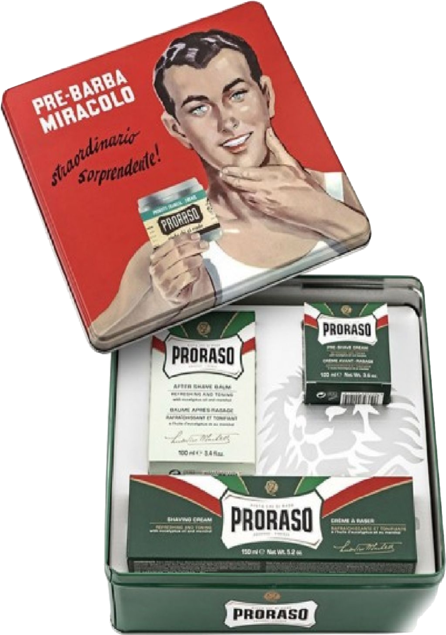 Подарунковий набір для догляду за обличчям Proraso Тонізуюча свіжість з екстрактом евкаліпта та ментолом (8004395003594) - Фото 1