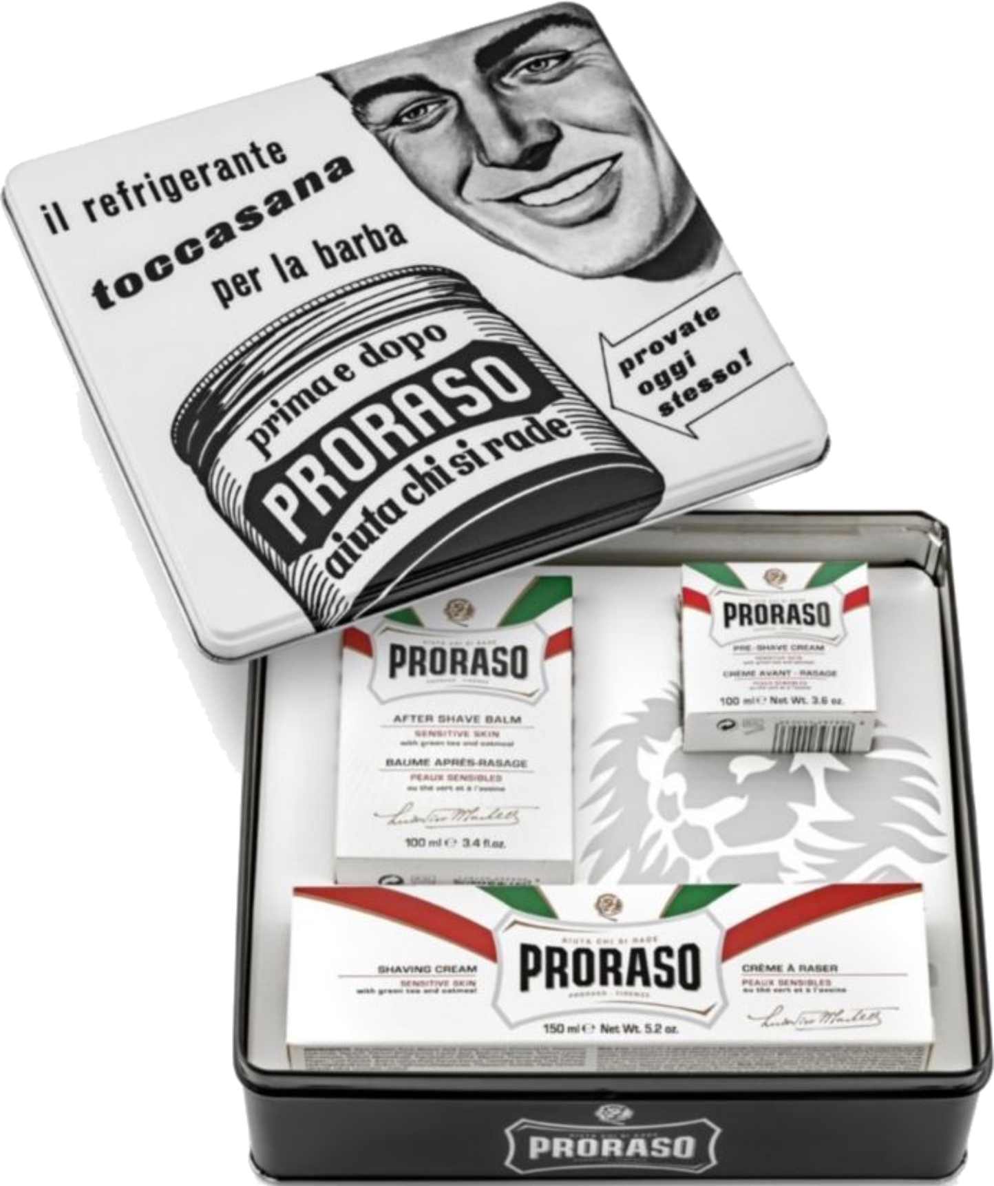 Подарунковий набір для догляду за обличчям Proraso Делікатне гоління та догляд для чутливої шкіри (8004395003600) - Фото 1