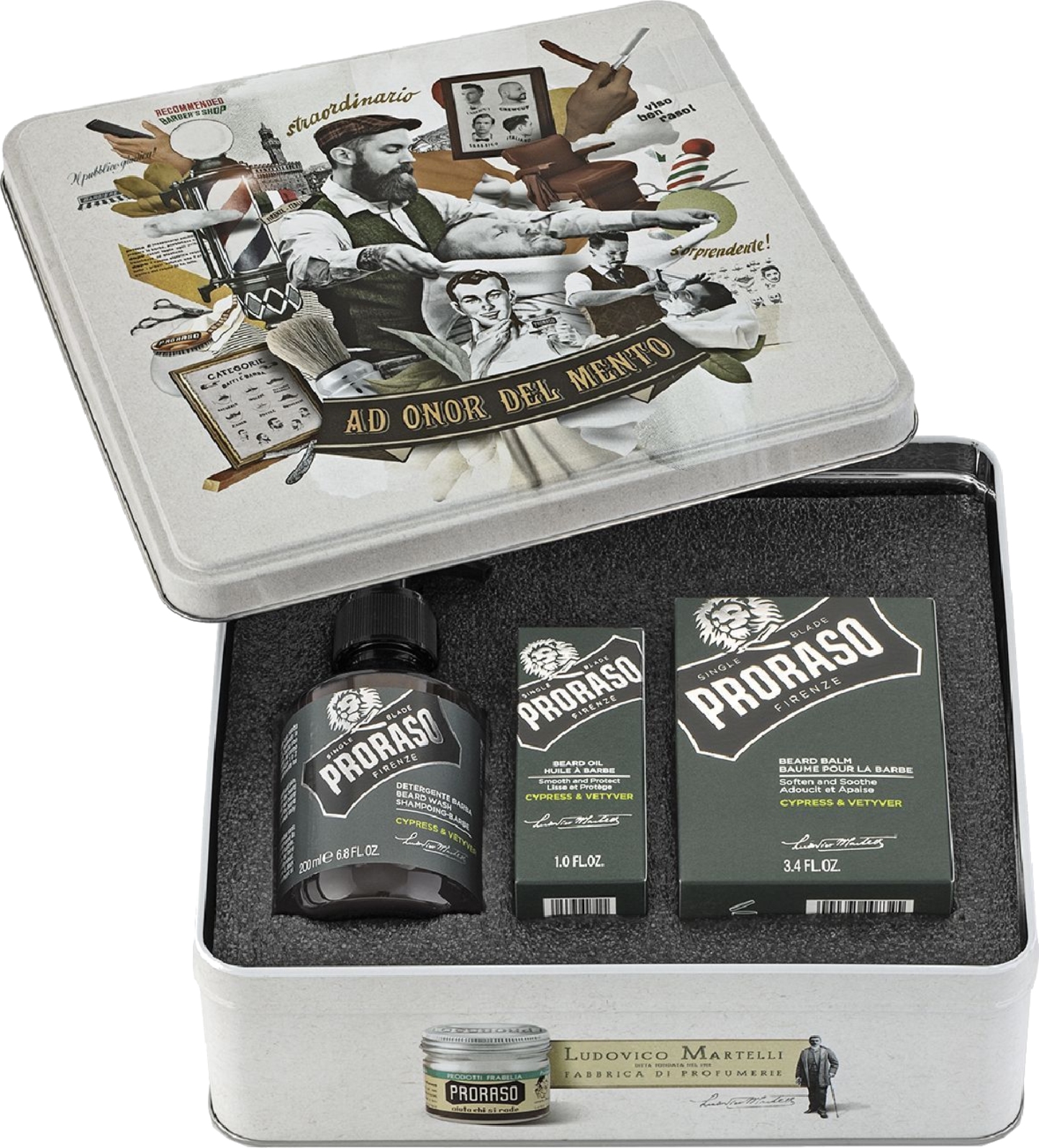 Подарунковий набір для догляду за обличчям Proraso Cypress Vetyver для догляду за бородою (8004395006922) - Фото 1