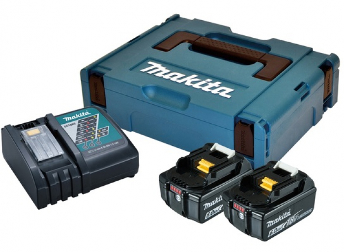 Аккумулятор для электроинструментов Makita LXT BL1860B + ЗУ DC18RC, кейс Makpac (198116-4) - Фото 1