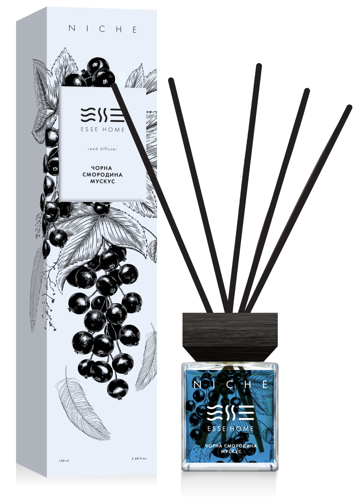 Аромадиффузор Esse Niche Черная смородина и мускус 100 мл (HOME-N-CM) - Фото 1