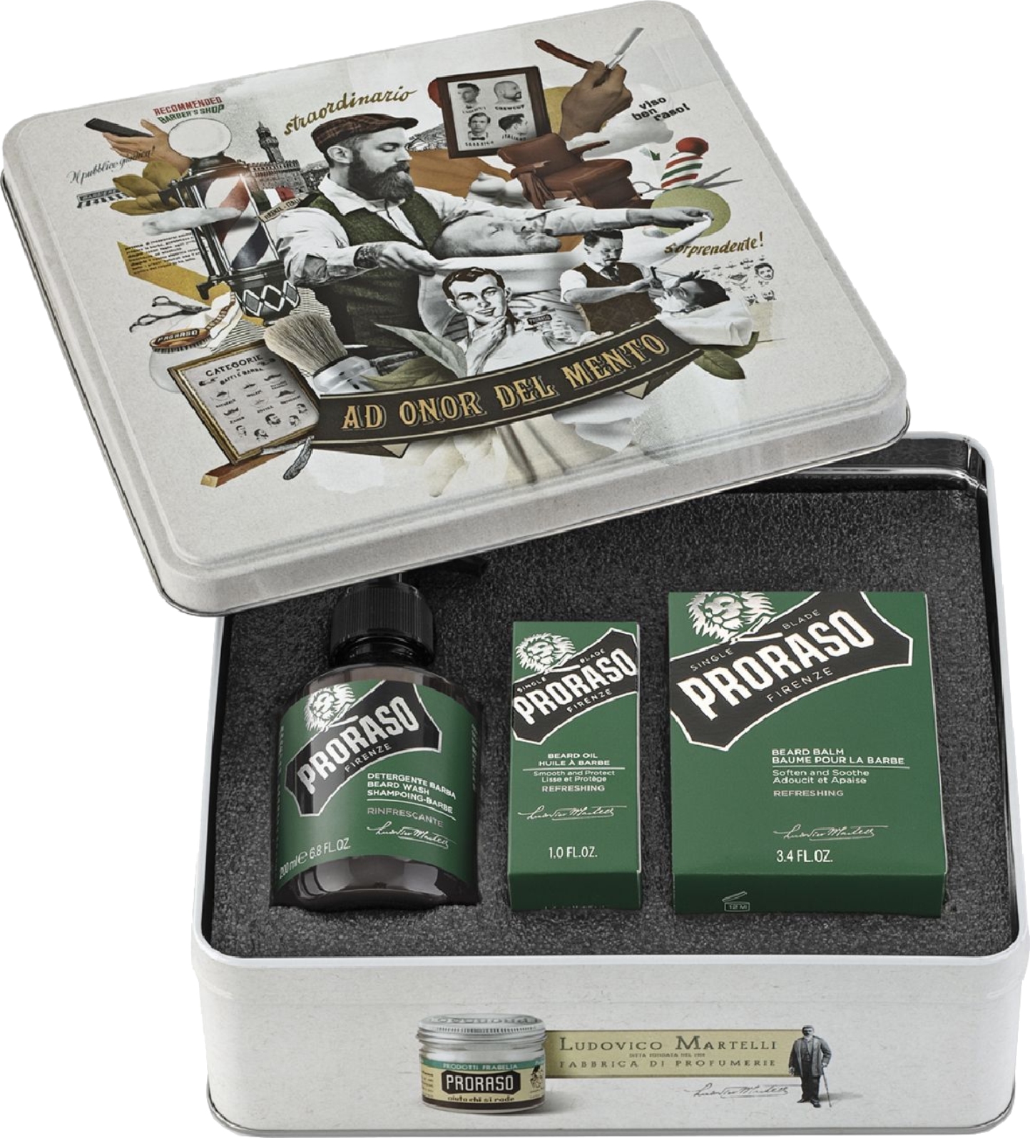 Подарунковий набір для догляду за обличчям Proraso Refresh для догляду за бородою (8004395006939) - Фото 1