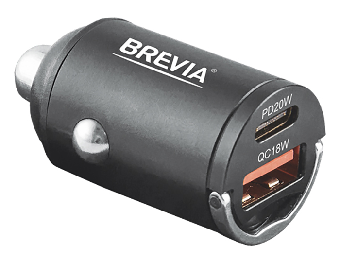Купити Автомобільний зарядний пристрій Brevia ePower NanoMetal 38W 1xUSB-C+1xUSB-A (46038CAMB) - Фото 1 Автомобільний зарядний пристрій Brevia ePower NanoMetal 38W 1xUSB-C+1xUSB-A (46038CAMB) - Фото 1