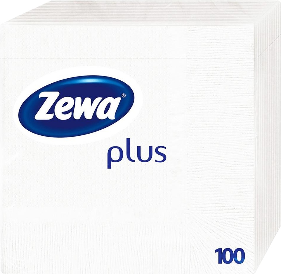 Салфетки бумажные Zewa Plus Napkins 100 (7322541138404) - Фото 1