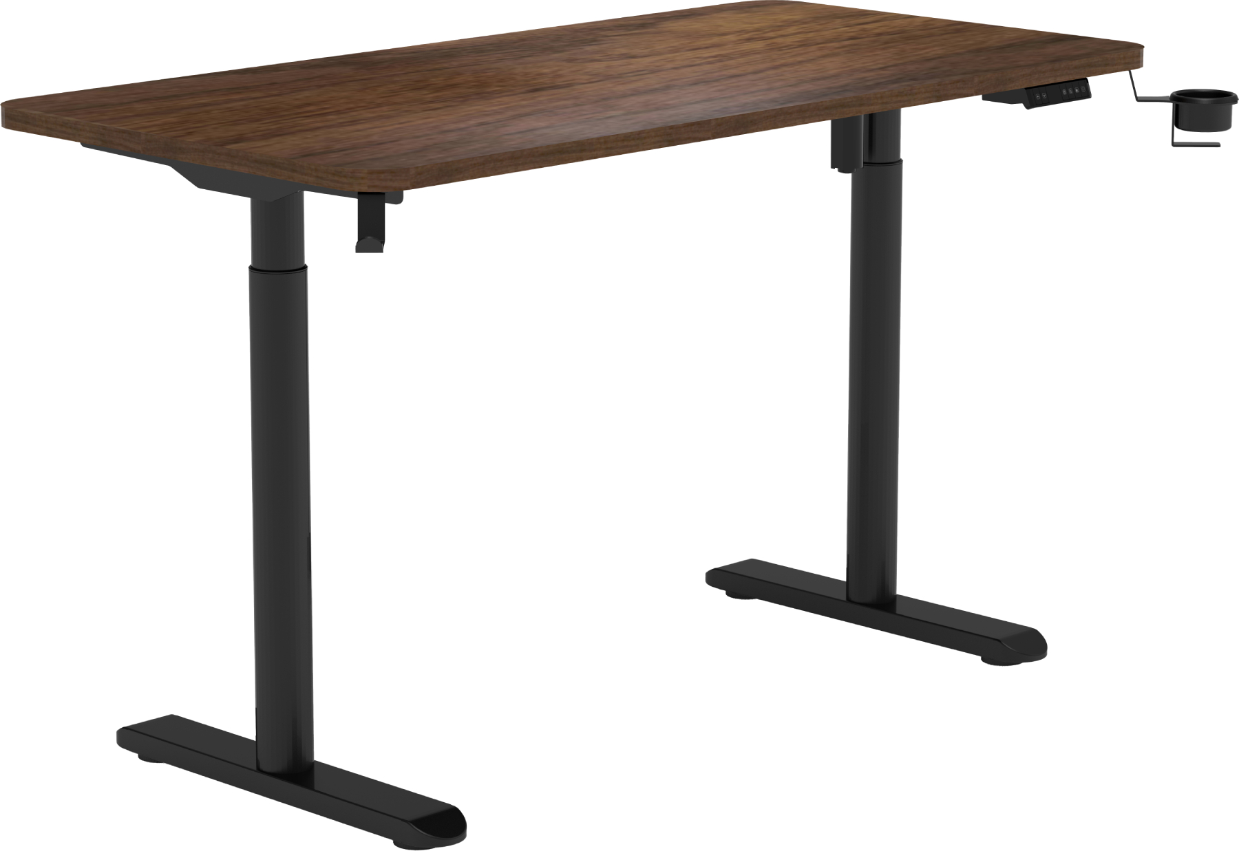 Стол с электрорегулировкой высоты Sihoo D05 1400x700 мм Walnut/Black (D05-104/D05-107) - Фото 1