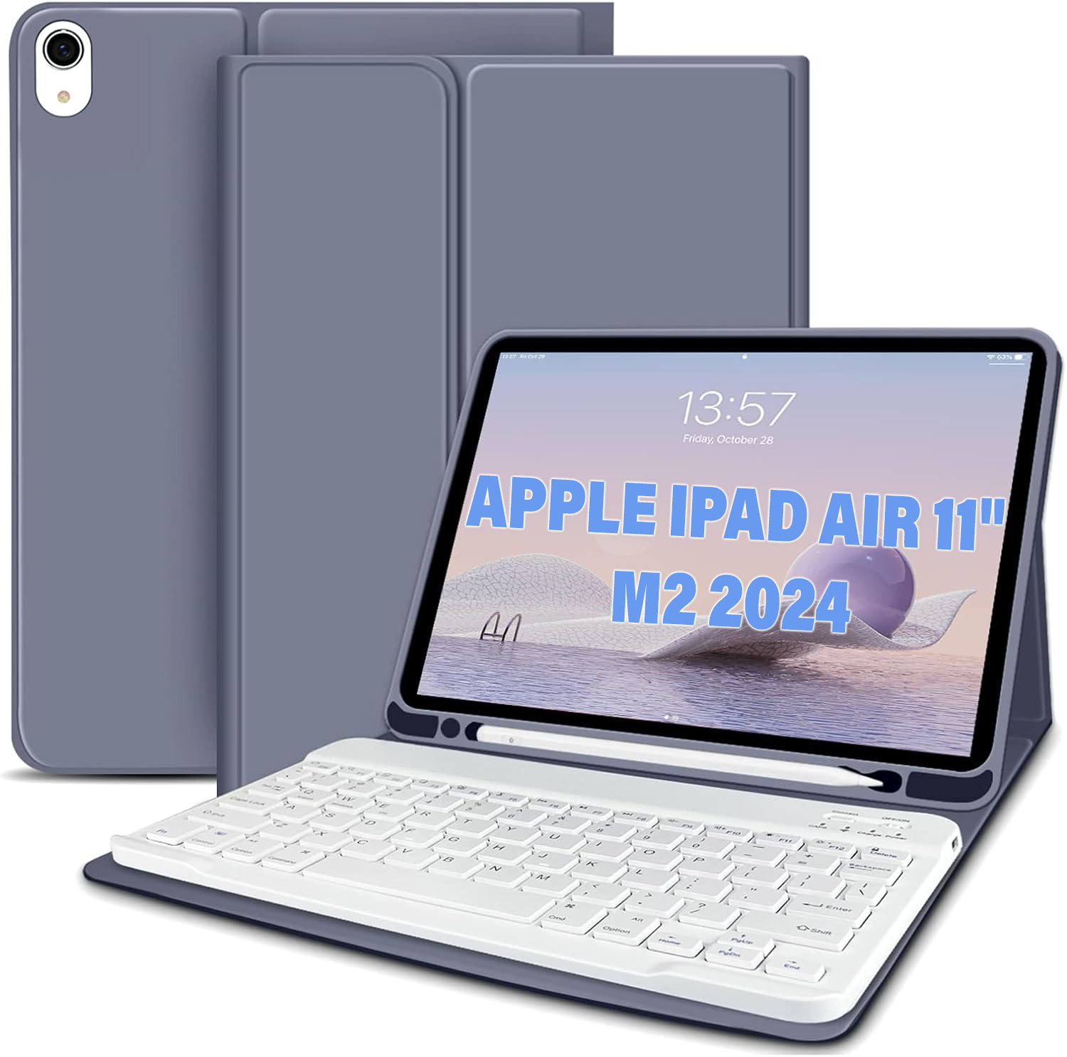 Чехол-клавиатура для планшета BeCover с беспроводной клавиатурой for Apple iPad Air 11'' (M2)/iPad Air 11'' (M3) Purple (711399) - Фото 1
